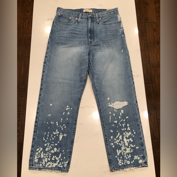NWT Madewell The Dadjean Denim Jeans Bleached Edition size 27 - Picture 2 of 16